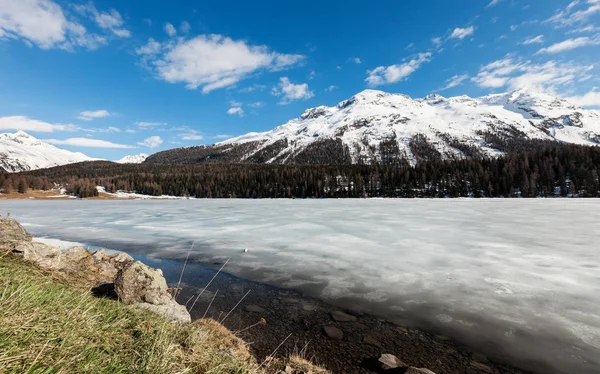 Beau Paysage Montagne Glace Lac — Photo