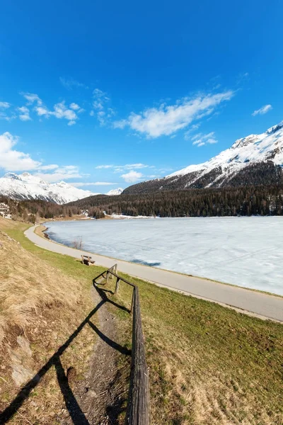 Beau Paysage Montagne Glace Lac — Photo