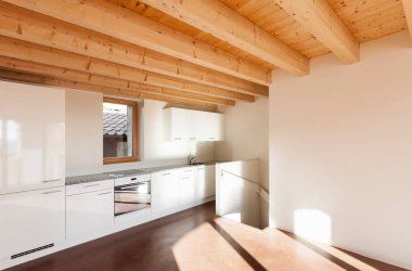 Rahat boş loft, iç, iç mutfak