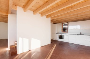 Rahat boş loft, iç, iç mutfak