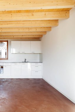 Rahat boş loft, iç, iç mutfak