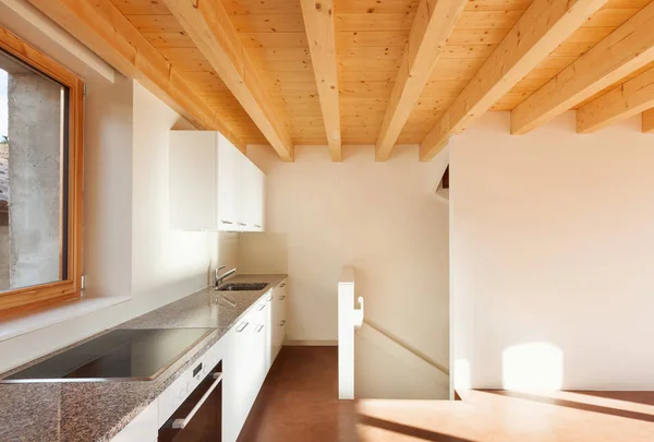 Cómodo Loft Vacío Interior Cocina Doméstica — Foto de Stock