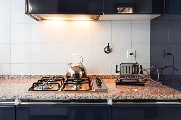 Interieur Komfortables Loft Moderne Küche Detail — Stockfoto