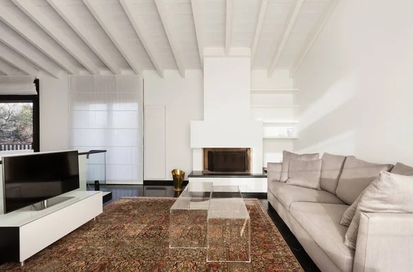 Interiör Bekvämt Loft Moderna Möbler Vardagsrum — Stockfoto