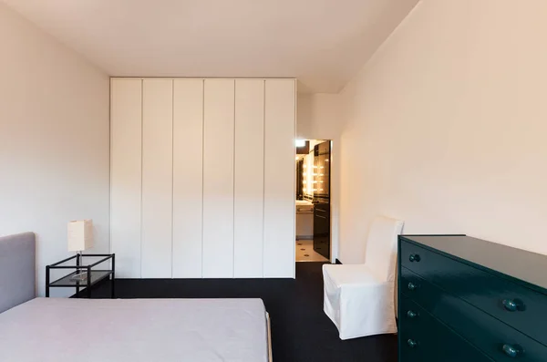 Interieur Komfortables Loft Moderne Möbel Schlafzimmer — Stockfoto