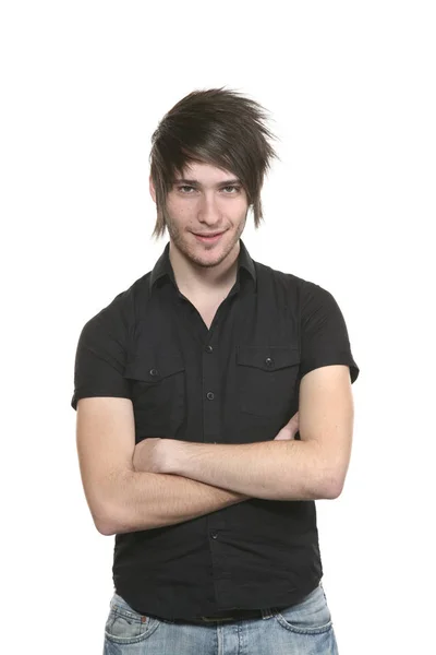 Portrait of young man over white background — Stock Photo, Image