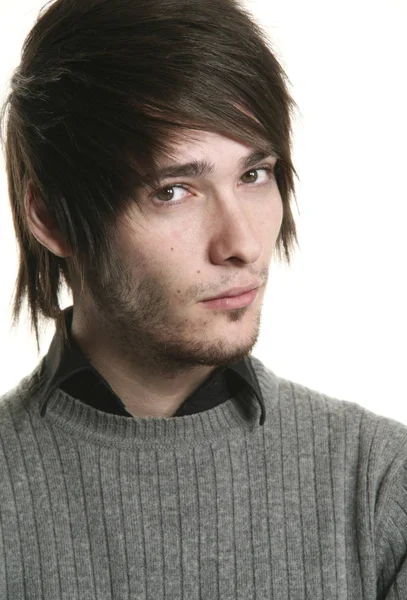 Portrait of young man over white background — Stock Photo, Image