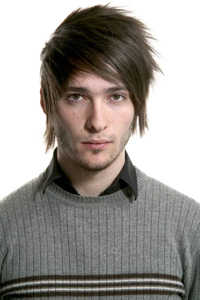 Portrait of young man over white background — Stock Photo, Image