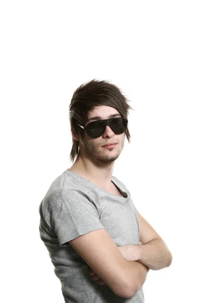 Portrait of young man over white background — Stock Photo, Image