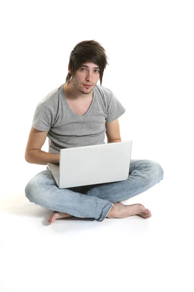 Retrato de joven sobre fondo blanco —  Fotos de Stock