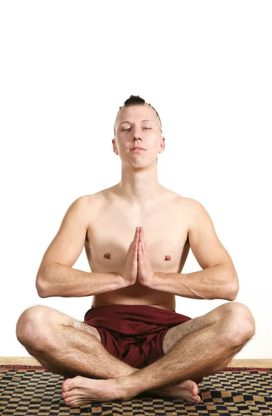 Yoga meditation tid — Stockfoto