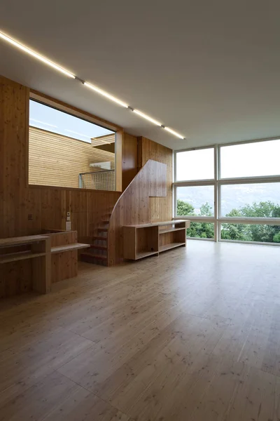 Apartamento interior de madera —  Fotos de Stock