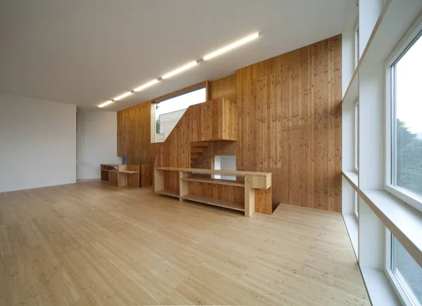 Dřevěný interiér bytu — Stock fotografie