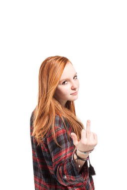 Güzel bir kızın portresi.