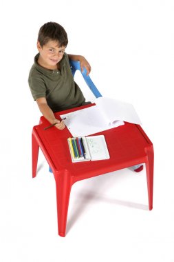 Çocuk kırmızı Resepsiyon ile