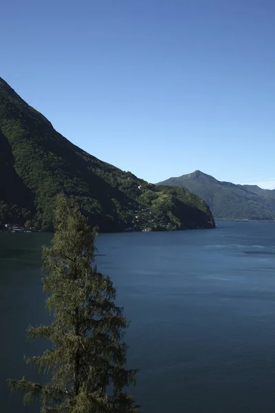 Lago di Lugano, vista panoramica — Foto Stock