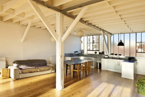 Gamla loft, interiör — Stockfoto