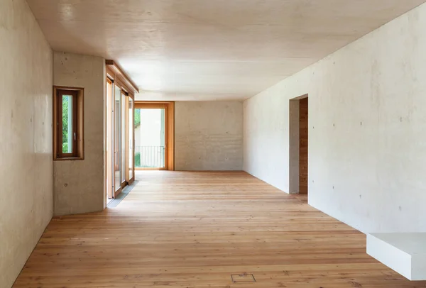 Yeni daire, beton duvarlarla iç — Stok fotoğraf