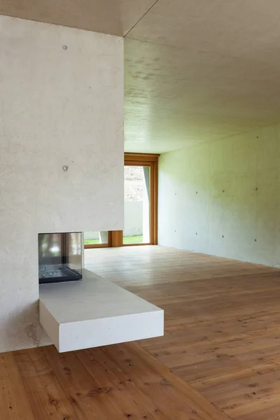 Yeni daire, beton duvarlarla iç — Stok fotoğraf