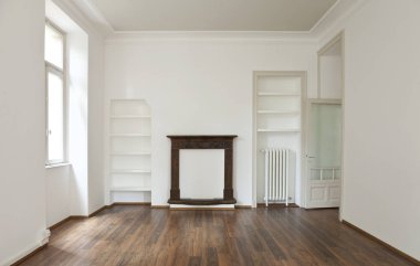 classic apartment interior wooden floor clipart