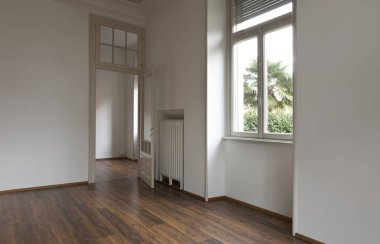 classic apartment interior wooden floor clipart