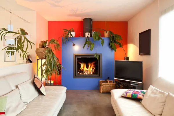 Modern apartment, livingroom — Stock Photo, Image