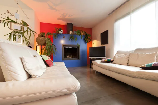 Moderní apartmán, obývací pokoj — Stock fotografie