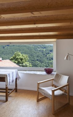 kapalı mimarisi, rustik evi