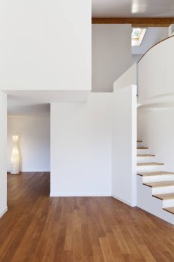 İç modern ev, büyük açık alan