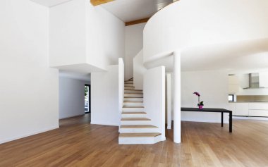 İç modern ev, açık alan 