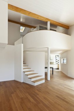 İç modern ev, açık alan 