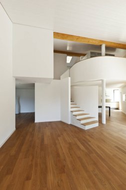 İç modern ev, açık alan 