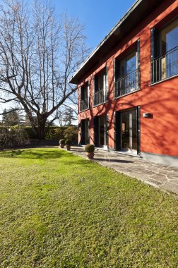 Güzel villa, açık