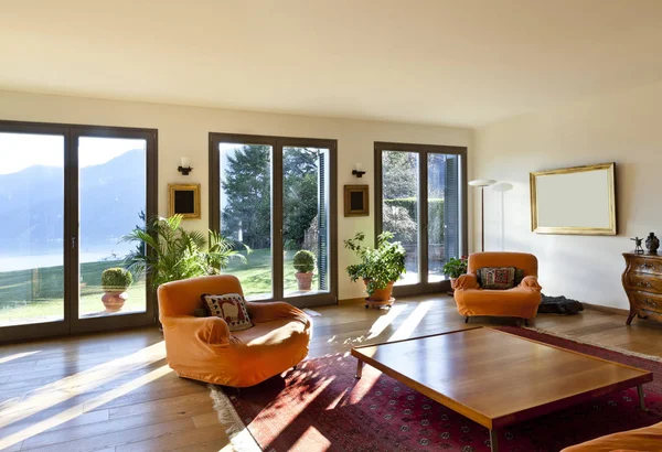 아름 다운 아파트 인테리어, 거실 — 스톡 사진