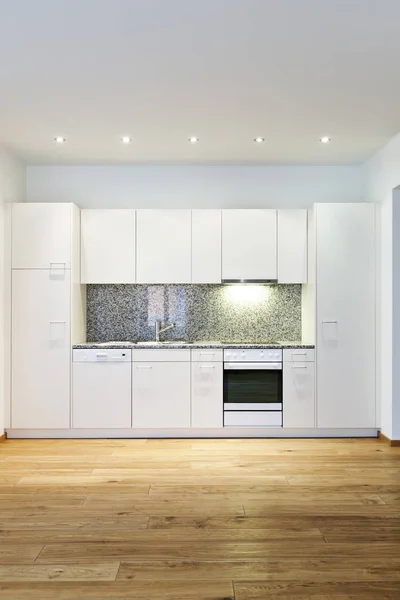 Modern lägenhet, inredning, kök — Stockfoto