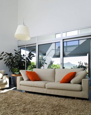 Lüks villa iç, oturma odası