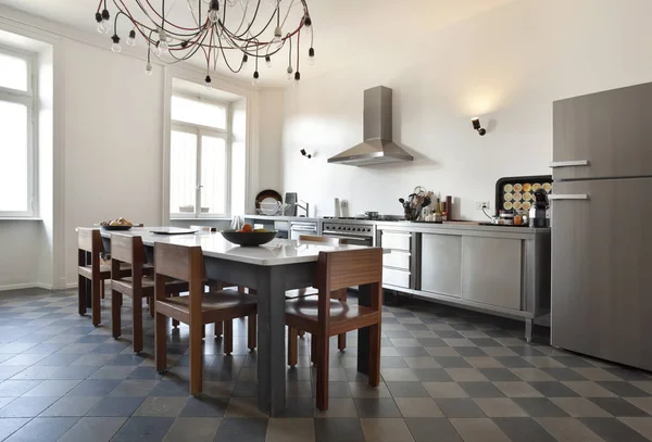 Vintage Wohnung Möbliert Küche — Stockfoto