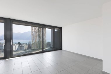 Modern daire, boş oda iç