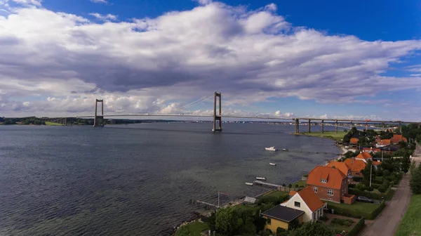 Νέα μικρή γέφυρα ζώνη από drone — Φωτογραφία Αρχείου
