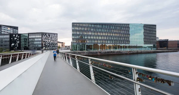 Uitzicht vanaf de brug van de Bryggebroen in Kopenhagen, niemand — Stockfoto