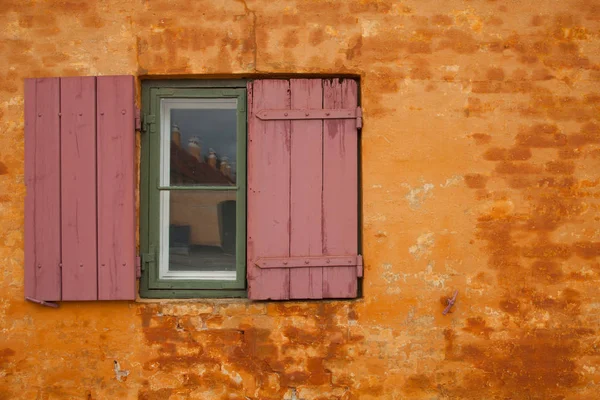 Detail of windows of old houses in Copenaghen — Stock Photo, Image