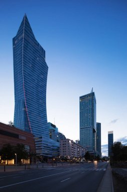 Varşova'nın kulesi ile gece