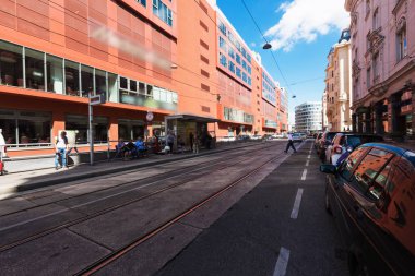 Modern turuncu Wien içinde bina