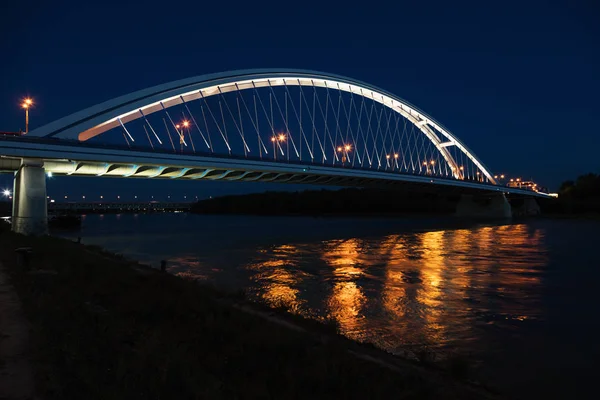 Apollo bridge nocą — Zdjęcie stockowe