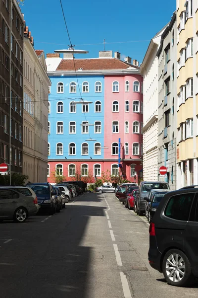 Colored 19th century houses — Stock Photo, Image