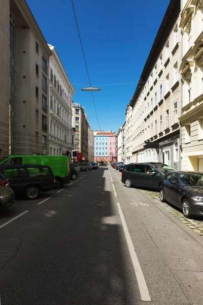 Colored 19th century houses — Stock Photo, Image