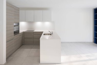 Oturma odası ve mutfak modern açık alan