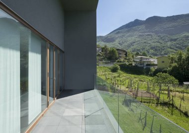 Modern stil Villa dış balkon