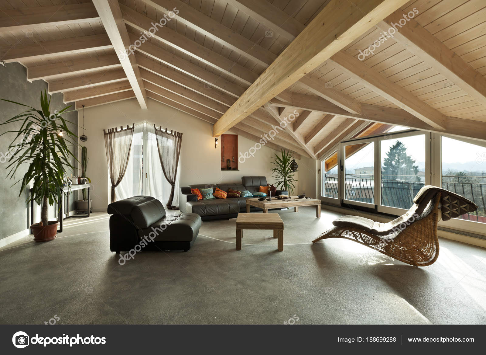interieur nieuwe loft, etnische meubels, woonkamer — Stockfoto ... interieur nieuwe loft, etnische meubels, woonkamer — Stockfoto ...