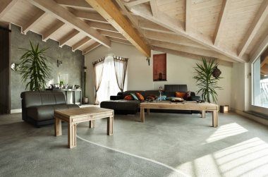 iç yeni loft, etnik mobilya, oturma odası 